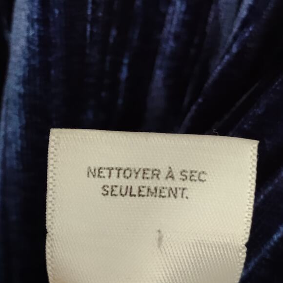 Free Press Clothing Plisse Blouse Size Small Deep Blue Short Sleeve Pullover - Picture 9 of 9